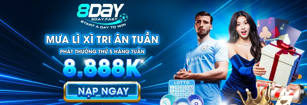 Mưa lì xì tri ân, phát thưởng thứ 5 hàng tuần tới 8888k