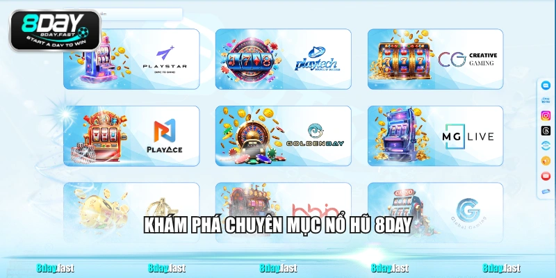 Khám phá chuyên mục nổ hũ 8DAY