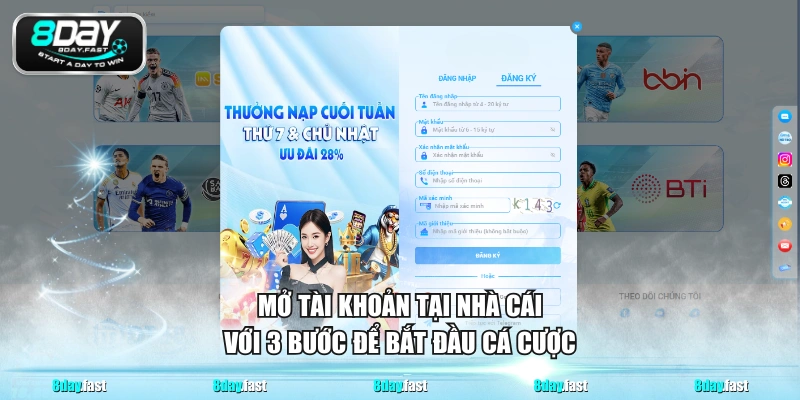 Mở tài khoản tại nhà cái với 3 bước để bắt đầu cá cược