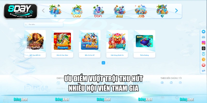 Ưu điểm vượt trội thu hút nhiều hội viên tham gia